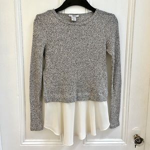 Bar lll Mixed Media Long Sleeve Top